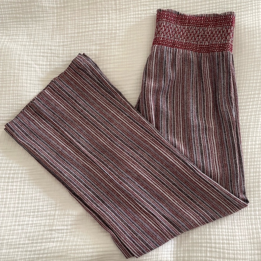 INDIGO REIN Pants with small striping and stretch waist